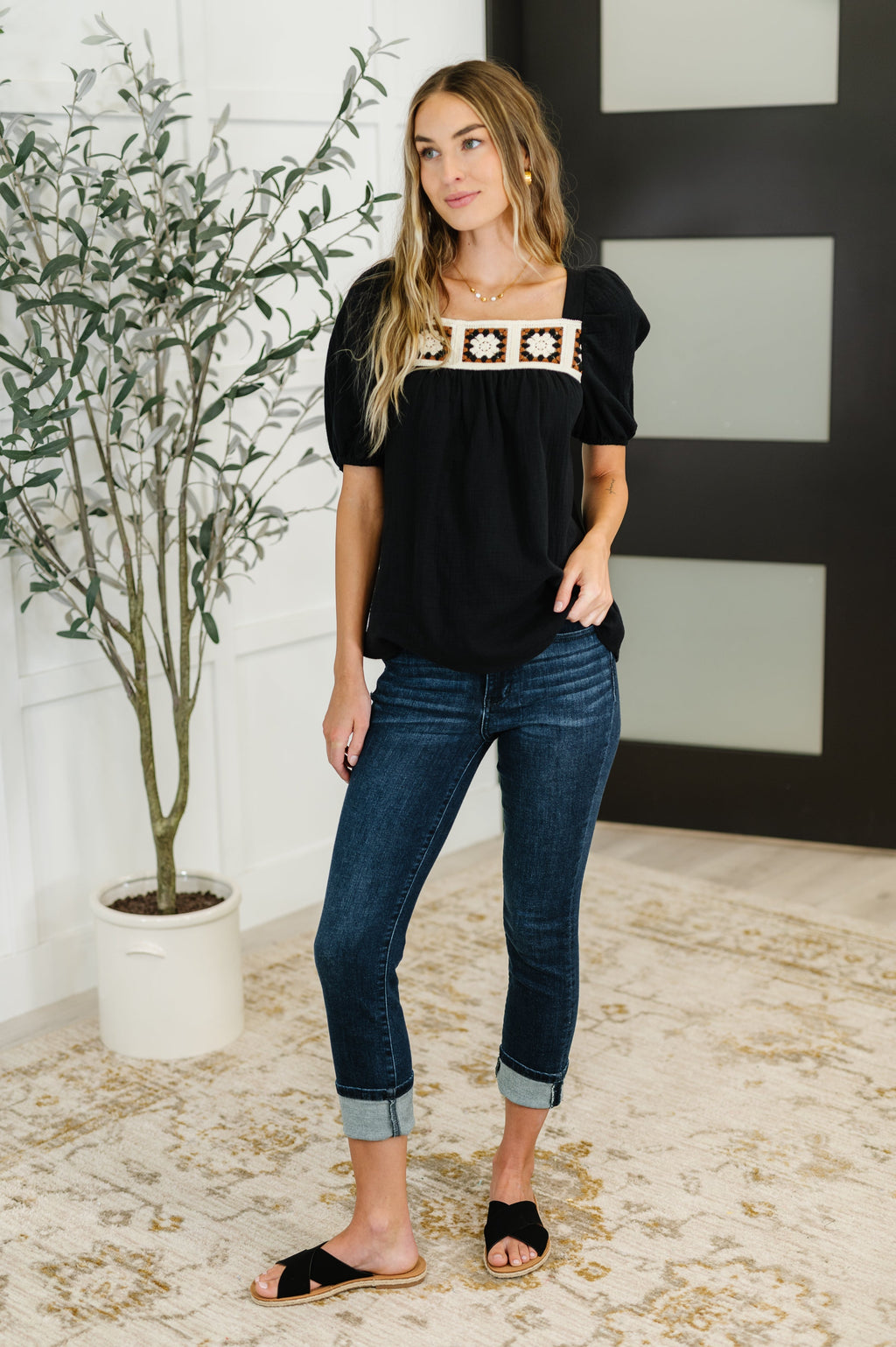 Craft Night Crochet Detail Top