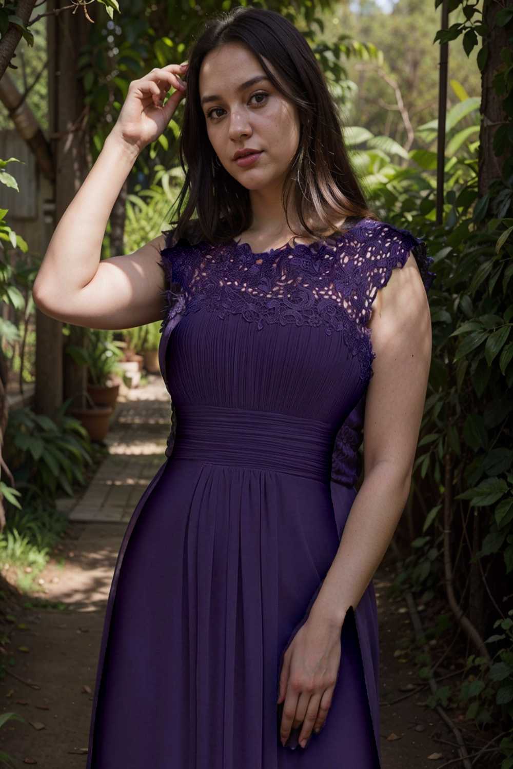 chic cap sleeve lace maxi chiffon bridesmaid gown