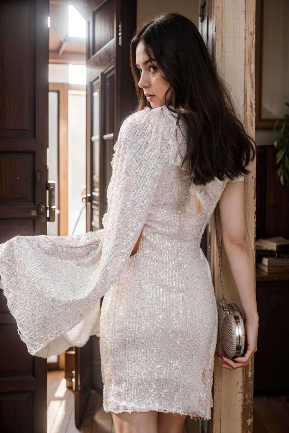 coachella music festival sequin one shoulder dress skirt