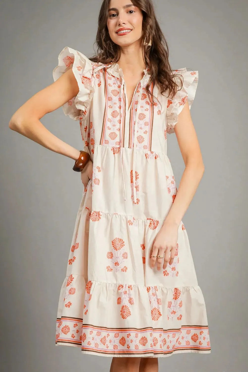 Fields Of Dreams Cotton Ruffle Dress