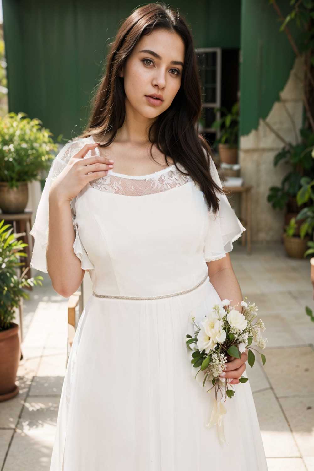 elegant boat neck a line midi dress for plus size women