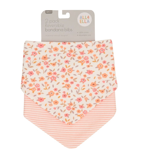 Bandana Bibs 2pk - Floral Bouquet