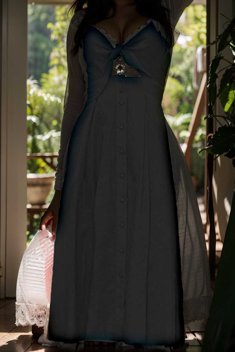 floral v neck tie spaghetti strap beach midi dress