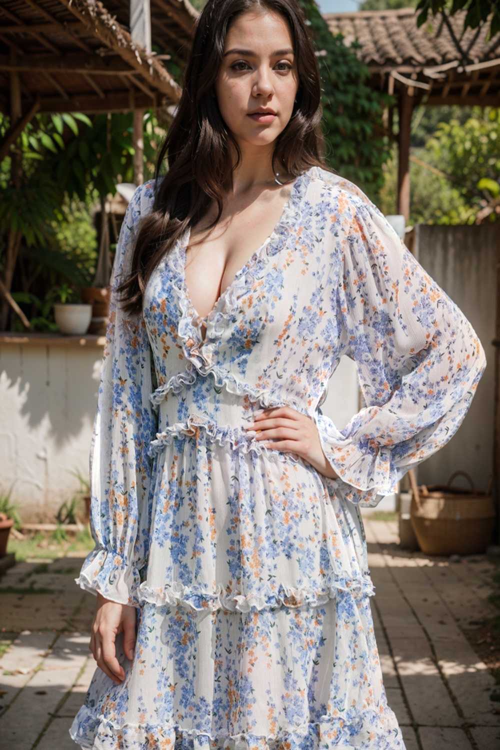 loose leopard print v neck dress drop shoulder a line closed cape paneled