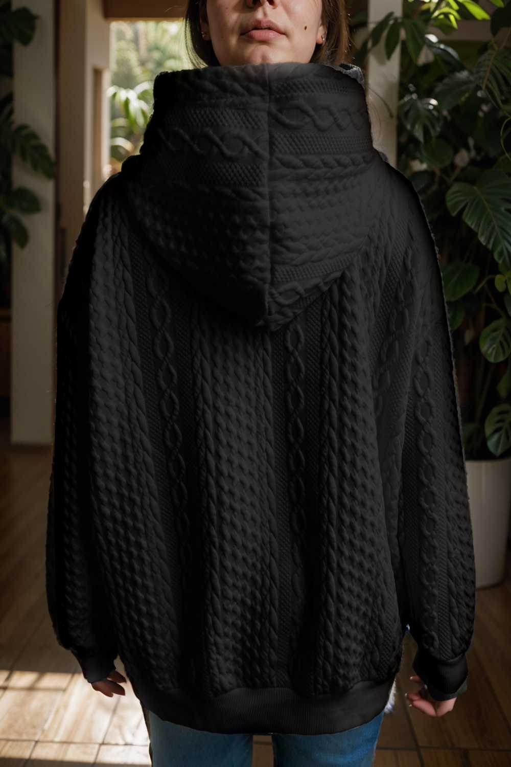 plus size casual hoodie women s plus solid ribbed long sleeve slight stretch hoodie drawstring sweatshirt