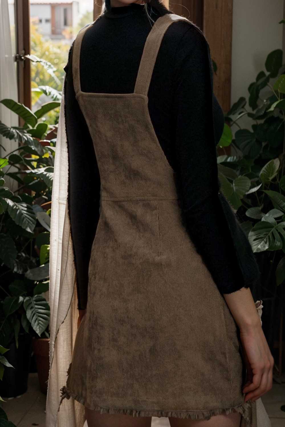 solid home service loose short dress with pocket bare a line square tube