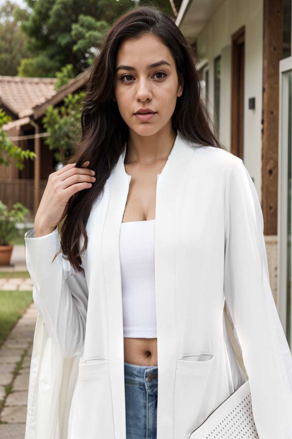 solid long sleeves pockets open front versatile blazer