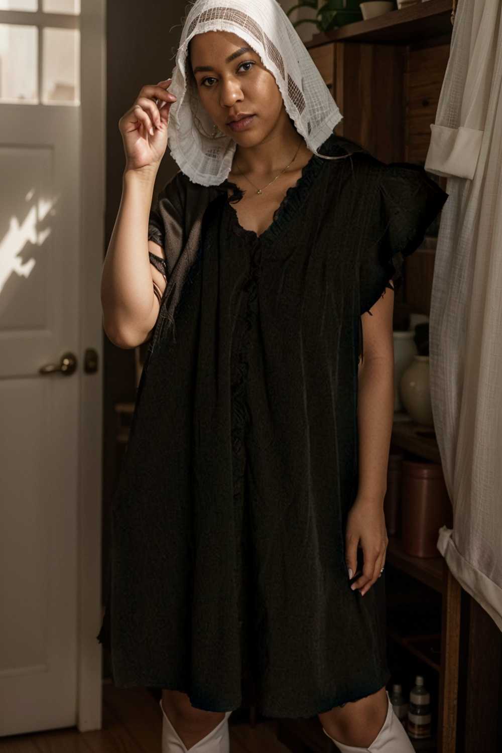 sweet black ruffle sleeve v neck mini shift dress