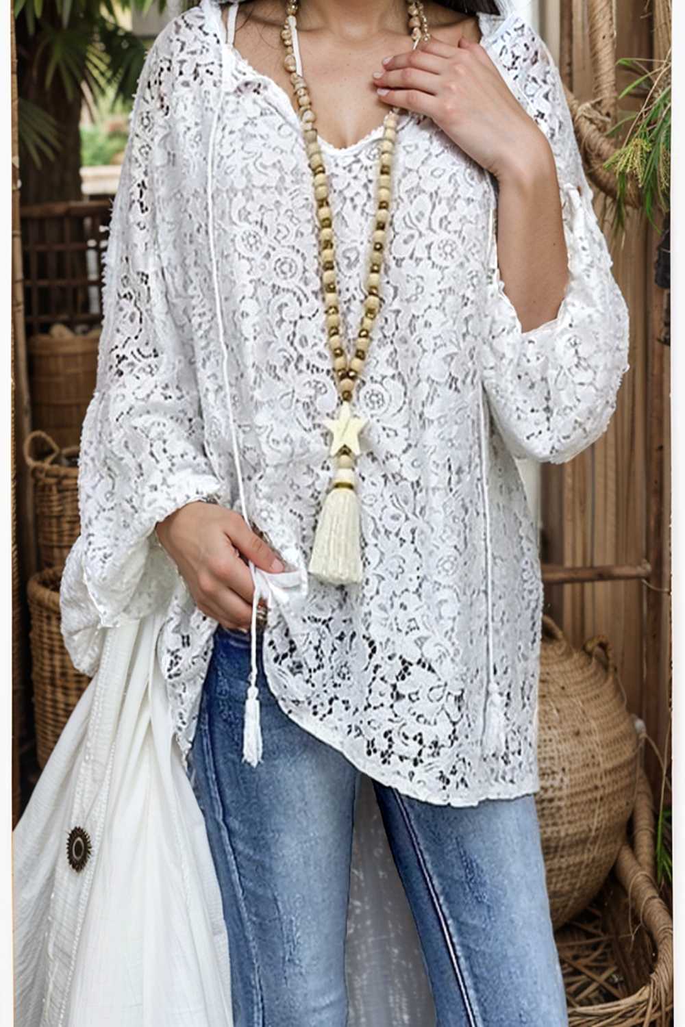 women s blouse white floral lace long sleeve daily vacation streetwear elegant casual v neck plus size l