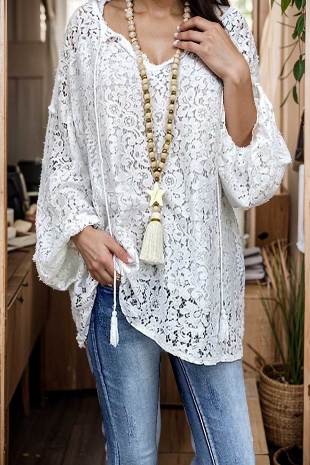 women s blouse white floral lace long sleeve daily vacation streetwear elegant casual v neck plus size l