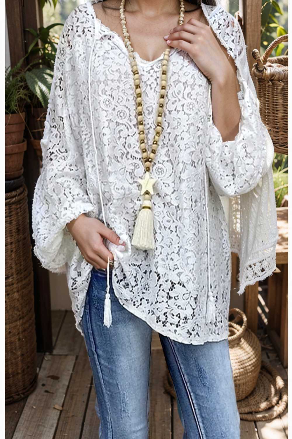 women s blouse white floral lace long sleeve daily vacation streetwear elegant casual v neck plus size l