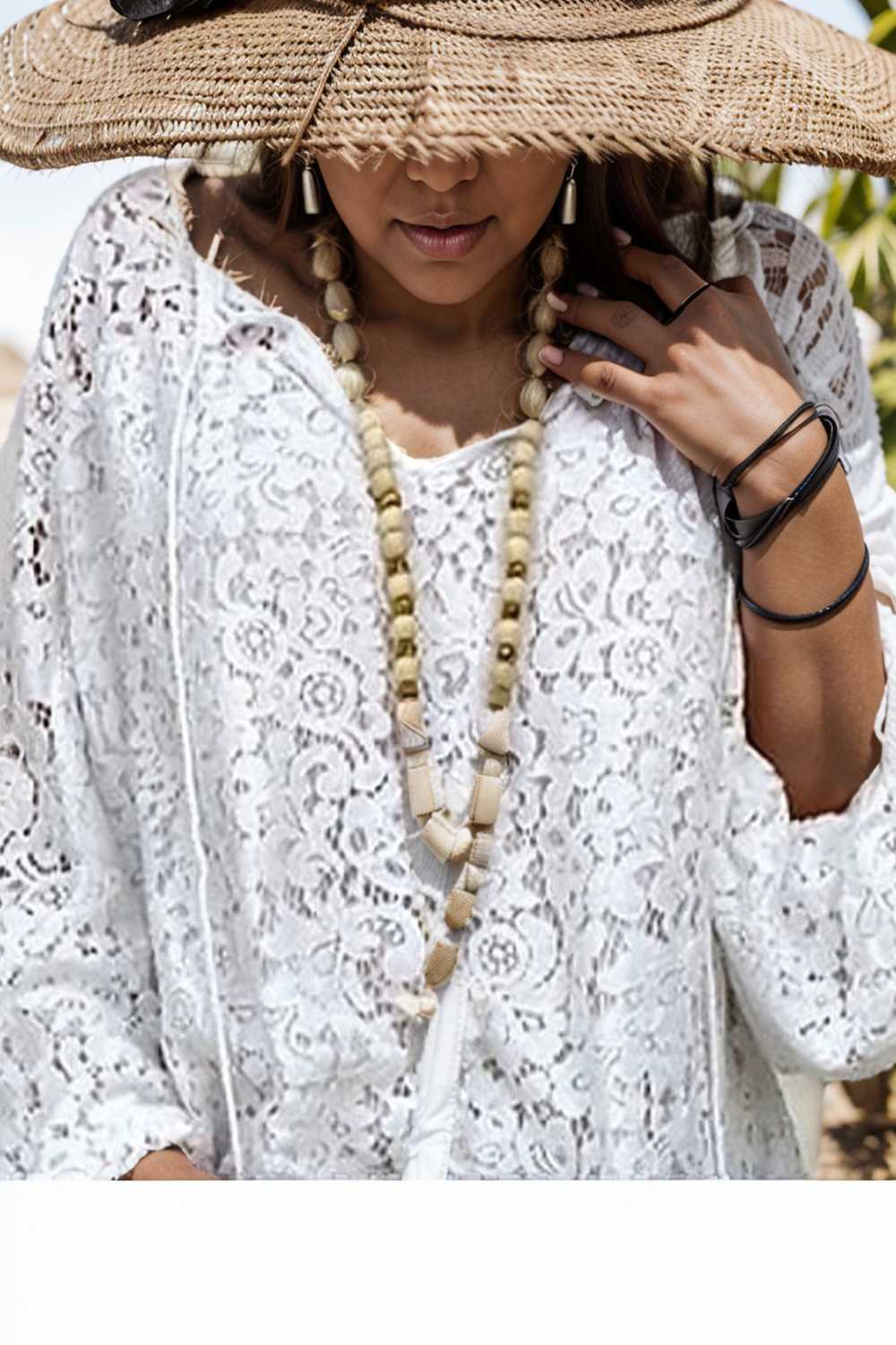 women s blouse white floral lace long sleeve daily vacation streetwear elegant casual v neck plus size l
