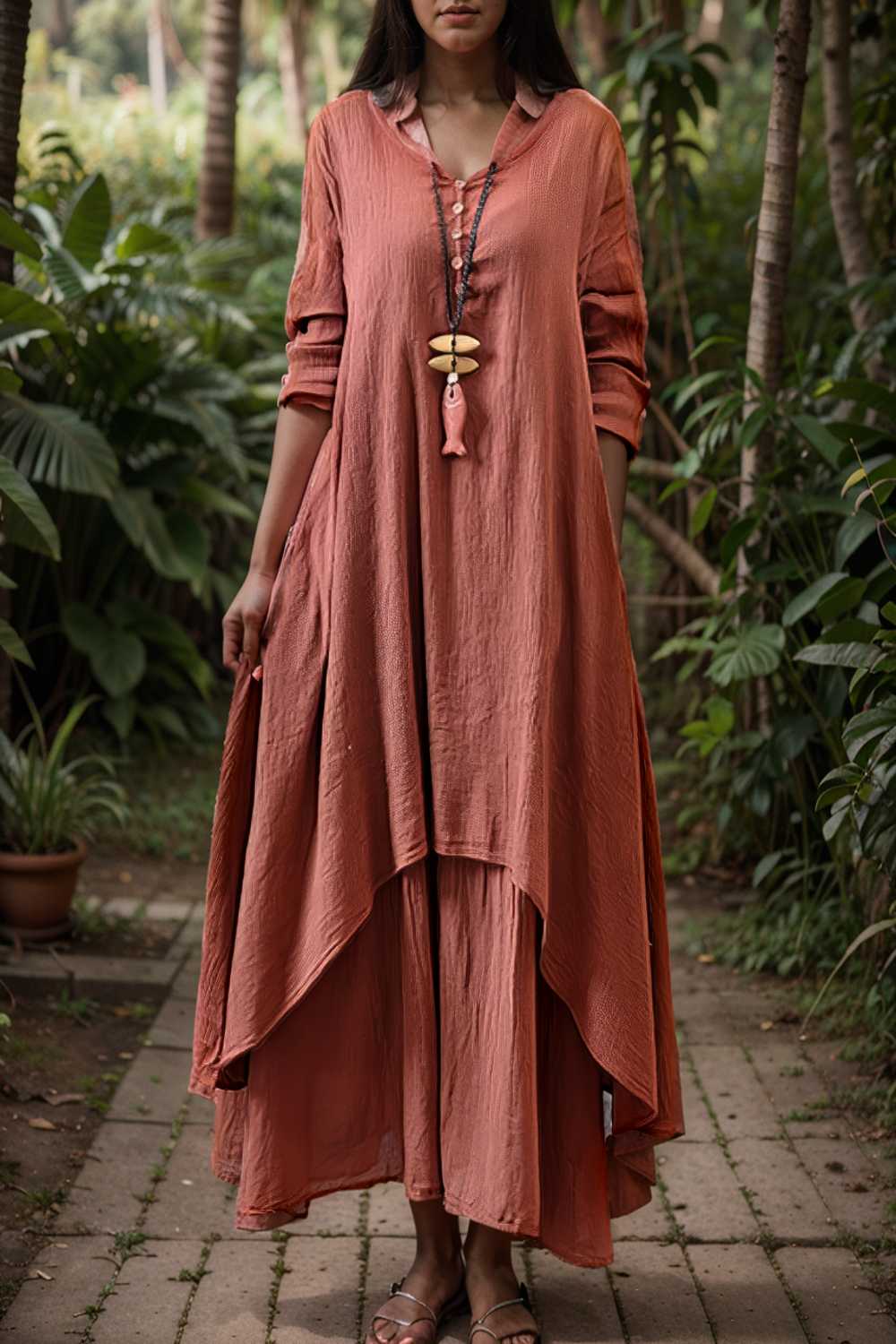women s plus size casual dress swing dress solid color long dress maxi dress long sleeve button fake two piece v neck